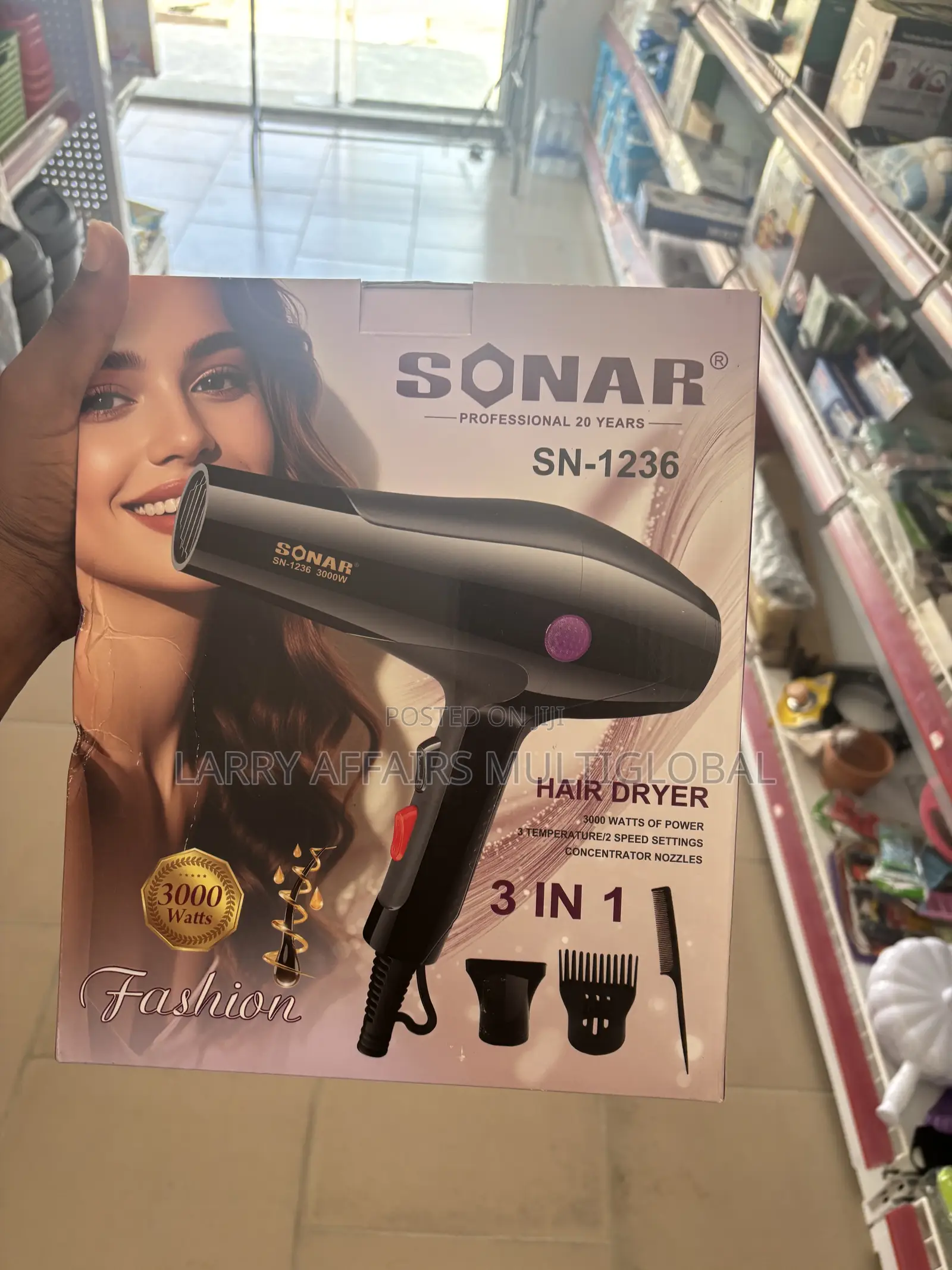 Sonar 3 in 1 Hair Dryer 3000watts