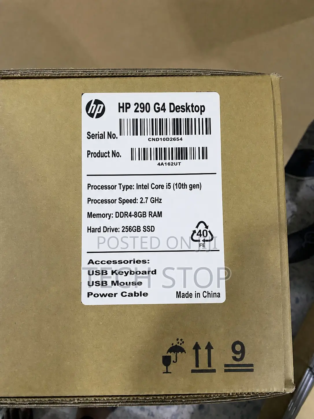 New Desktop Computer HP 290 G4 8GB Intel Core i5 SSD 256GB