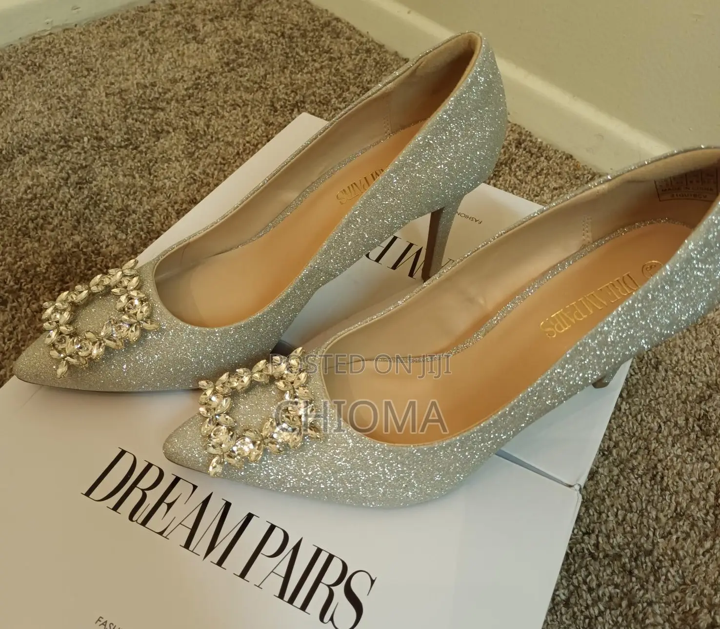 Dream Pairs Womens Partyrhinestone High Heel Shoes(Gold/Silver Avaliab