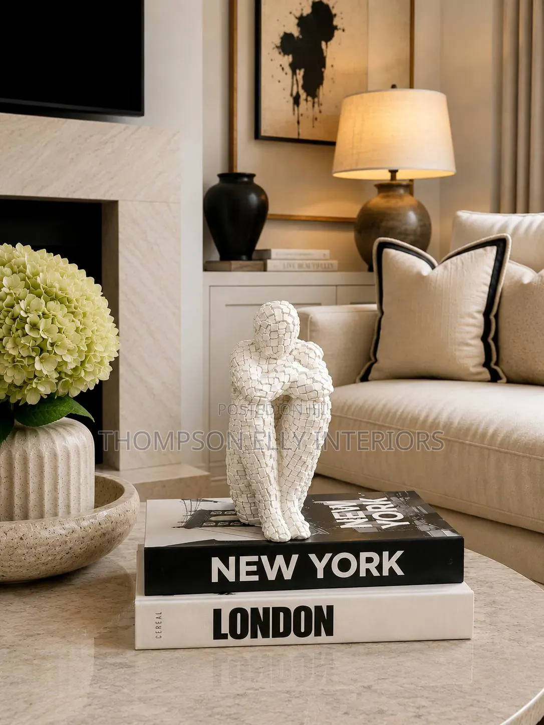 Mosaic Thinker Decor Piece