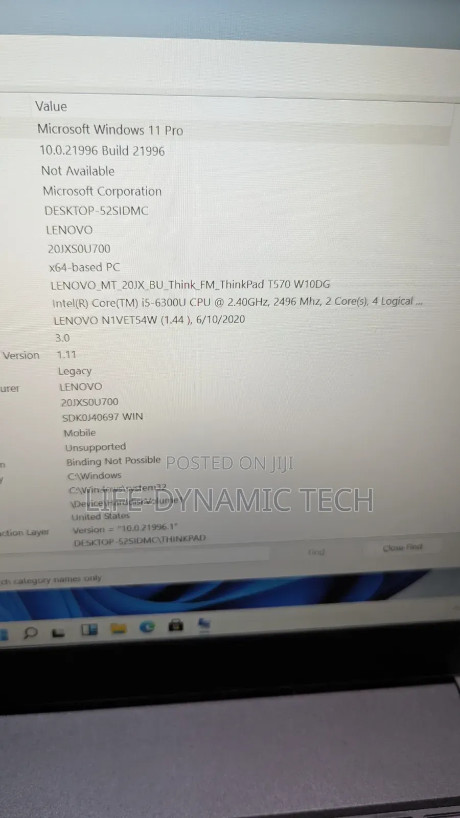 Laptop Lenovo ThinkPad T570 8GB Intel Core i5 SSD 256GB
