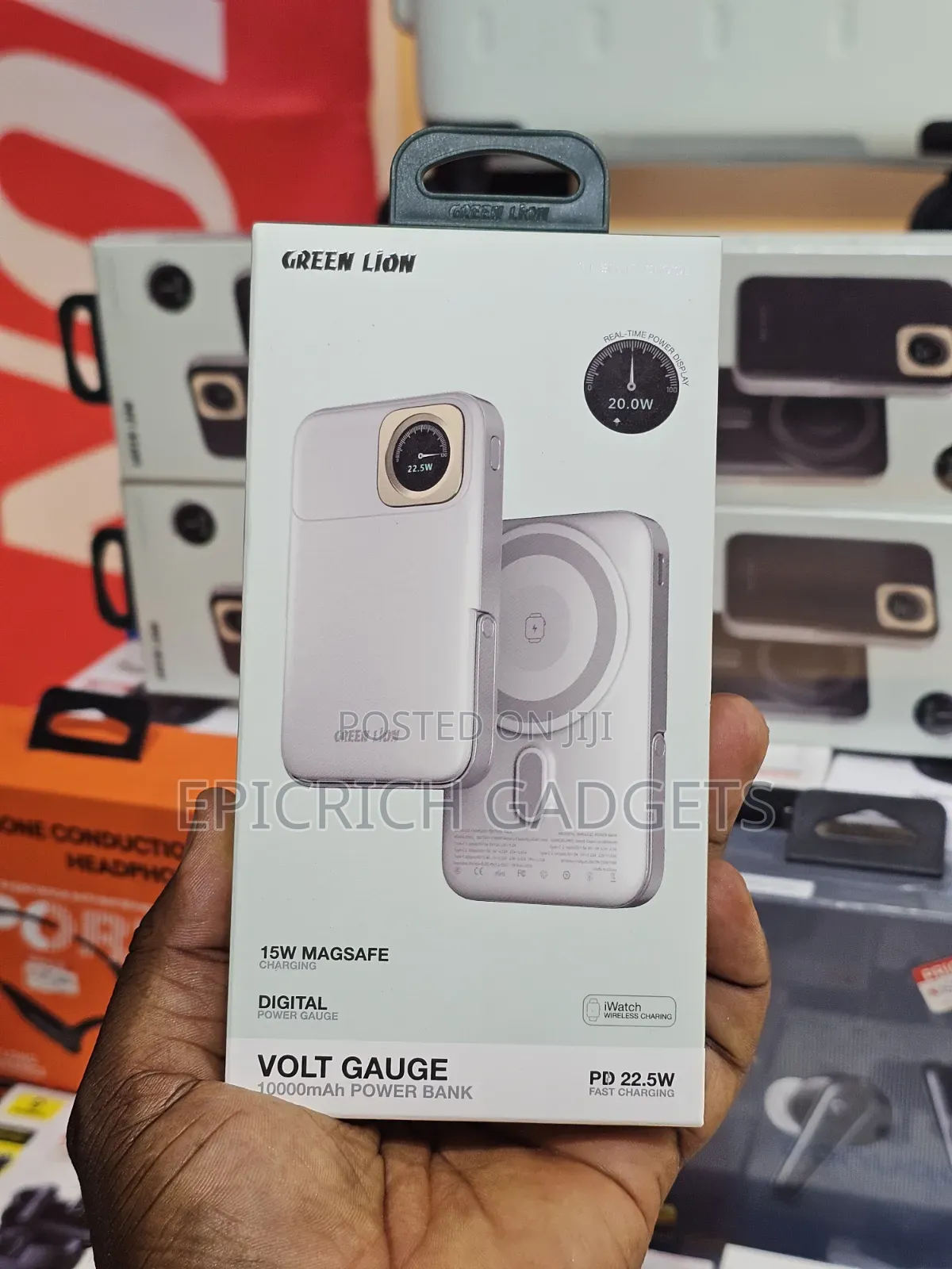 Green Lion 3-in-1 Magsafe Powerbank for Phone, Watches Earpods