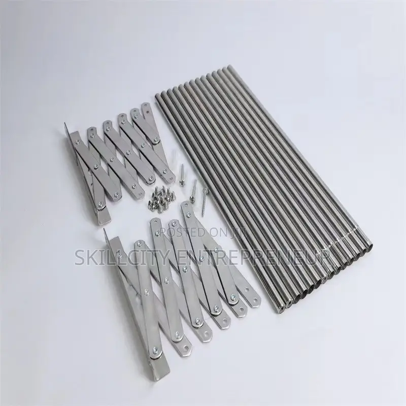 Wall-Mounted, Collapsible Clothes Drying Rack.