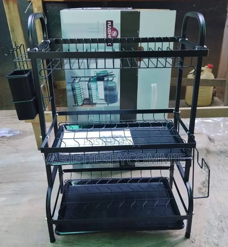3 Layers Quality Strong Stainless Steel Dish Rack