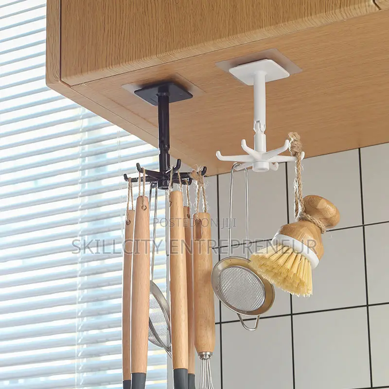 360-degree Rotating Self-adhesive Kitchen Hooks