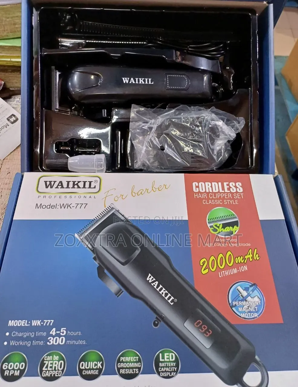 Waikil Digital Professional Cordless Hair Clipper