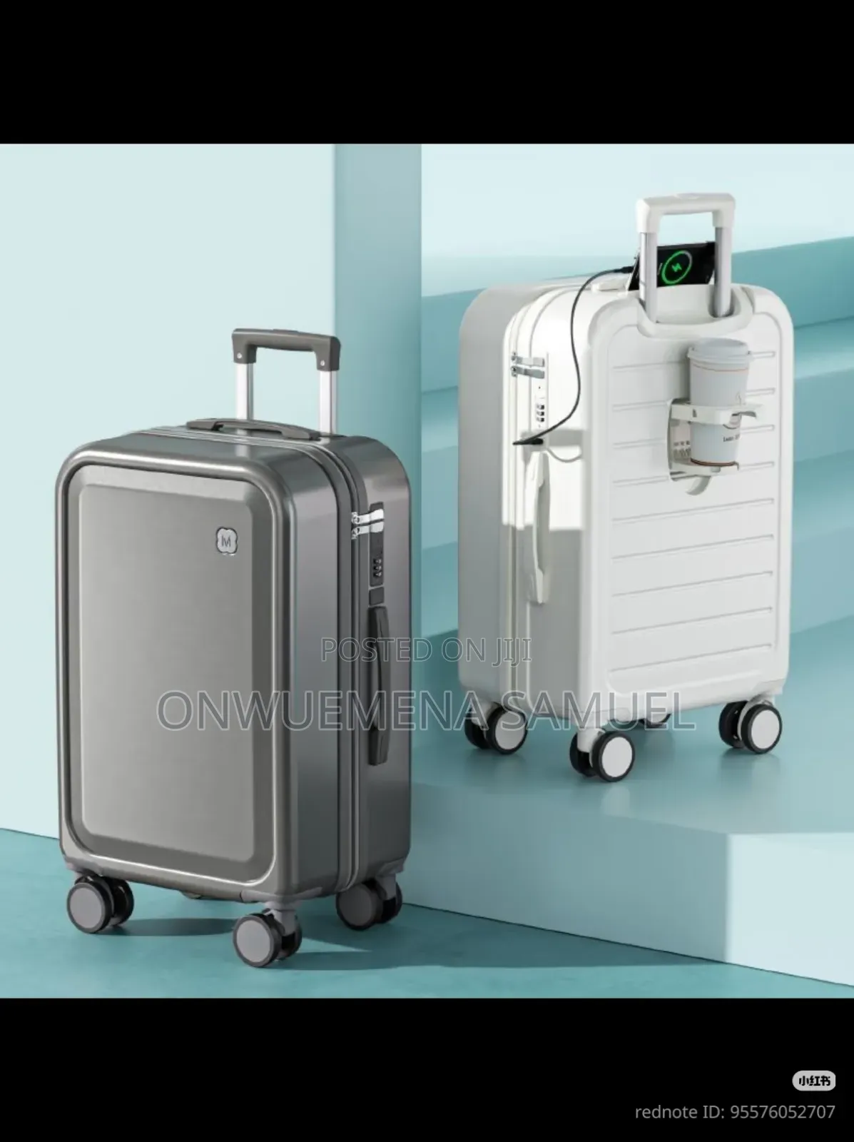 20" Stylish Durable Trolley Case With Combination Lock, Luggage Bag