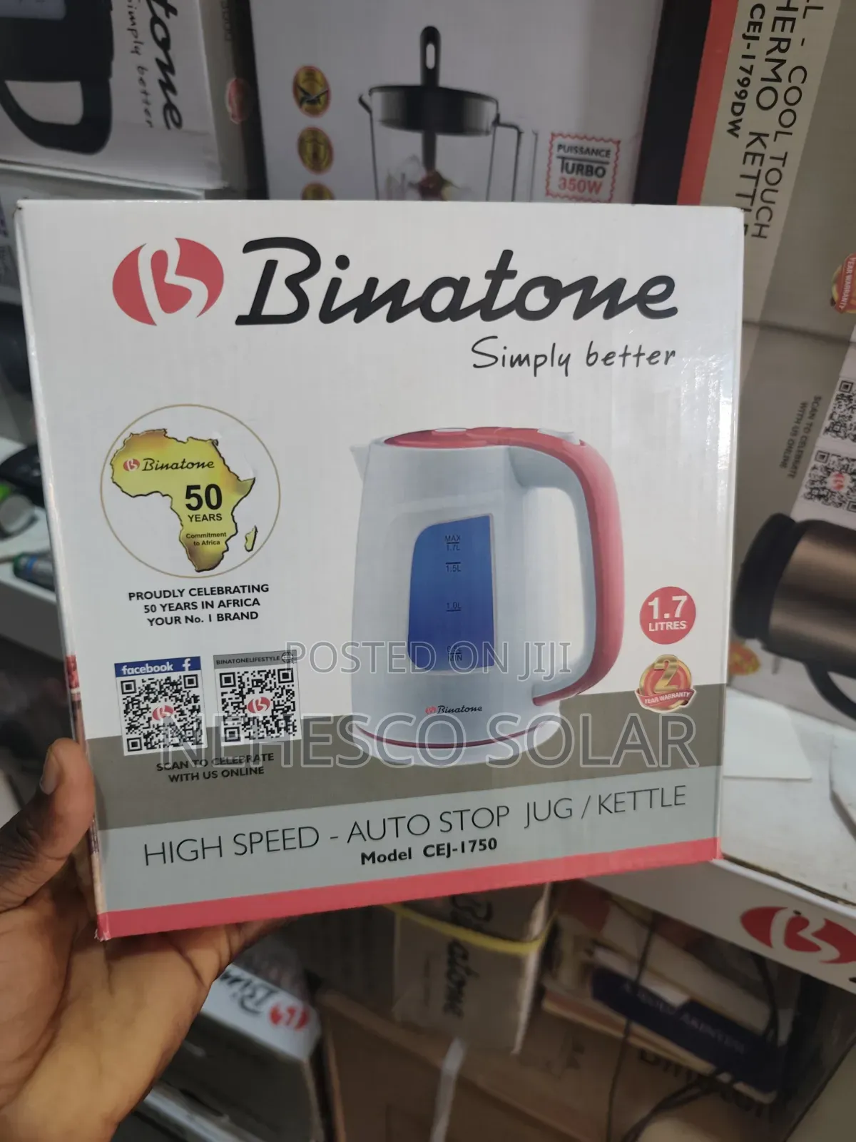 1.7l High Speed Binatone Electric Kettle