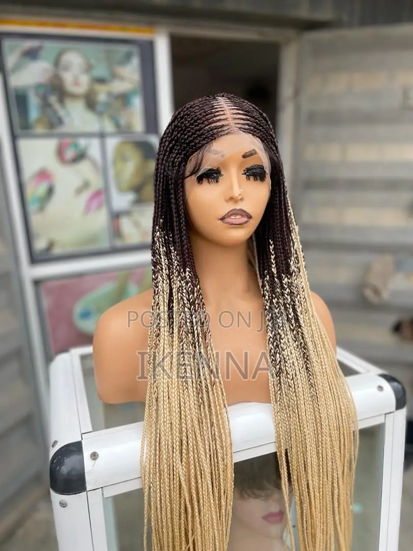 Long Braided Wig With a Full Frontal