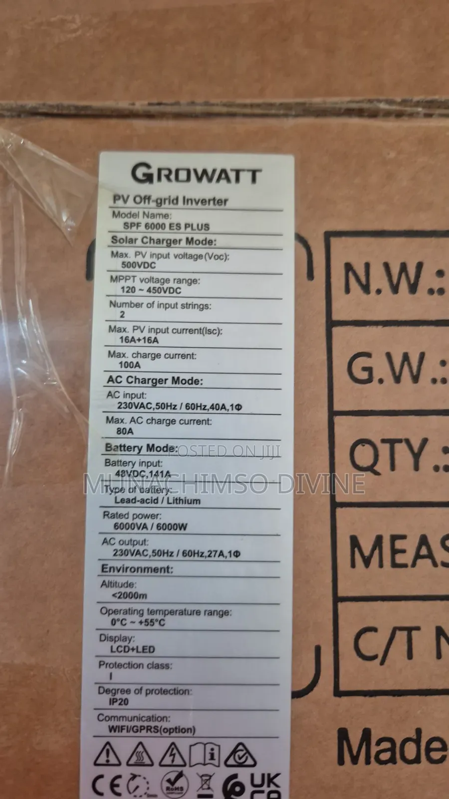 6kva Hybrid Growatts Inverter