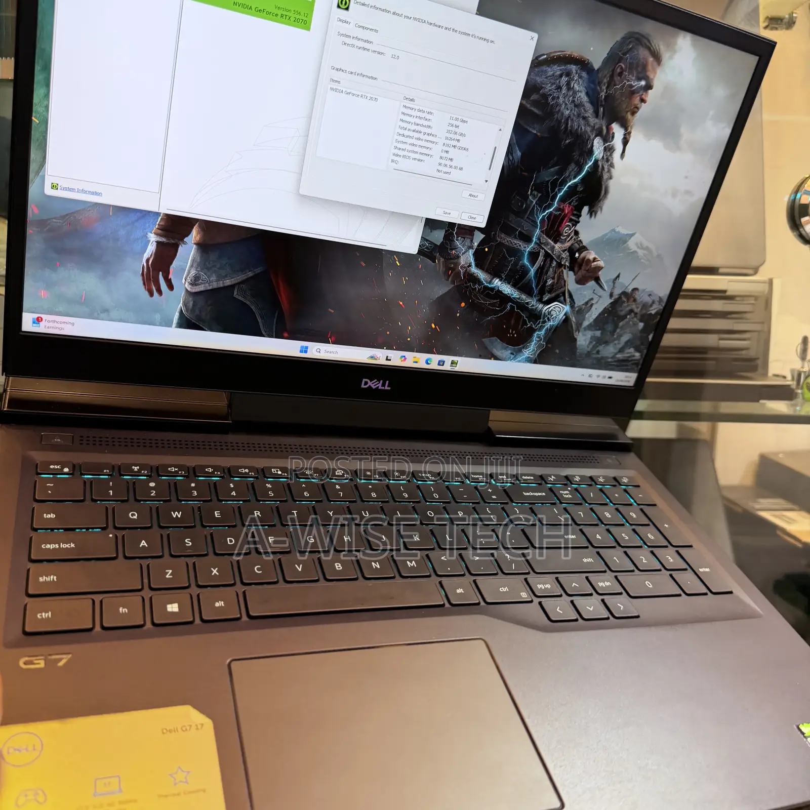 Laptop Dell G7 17 7000 16GB Intel Core i7 SSD 512GB