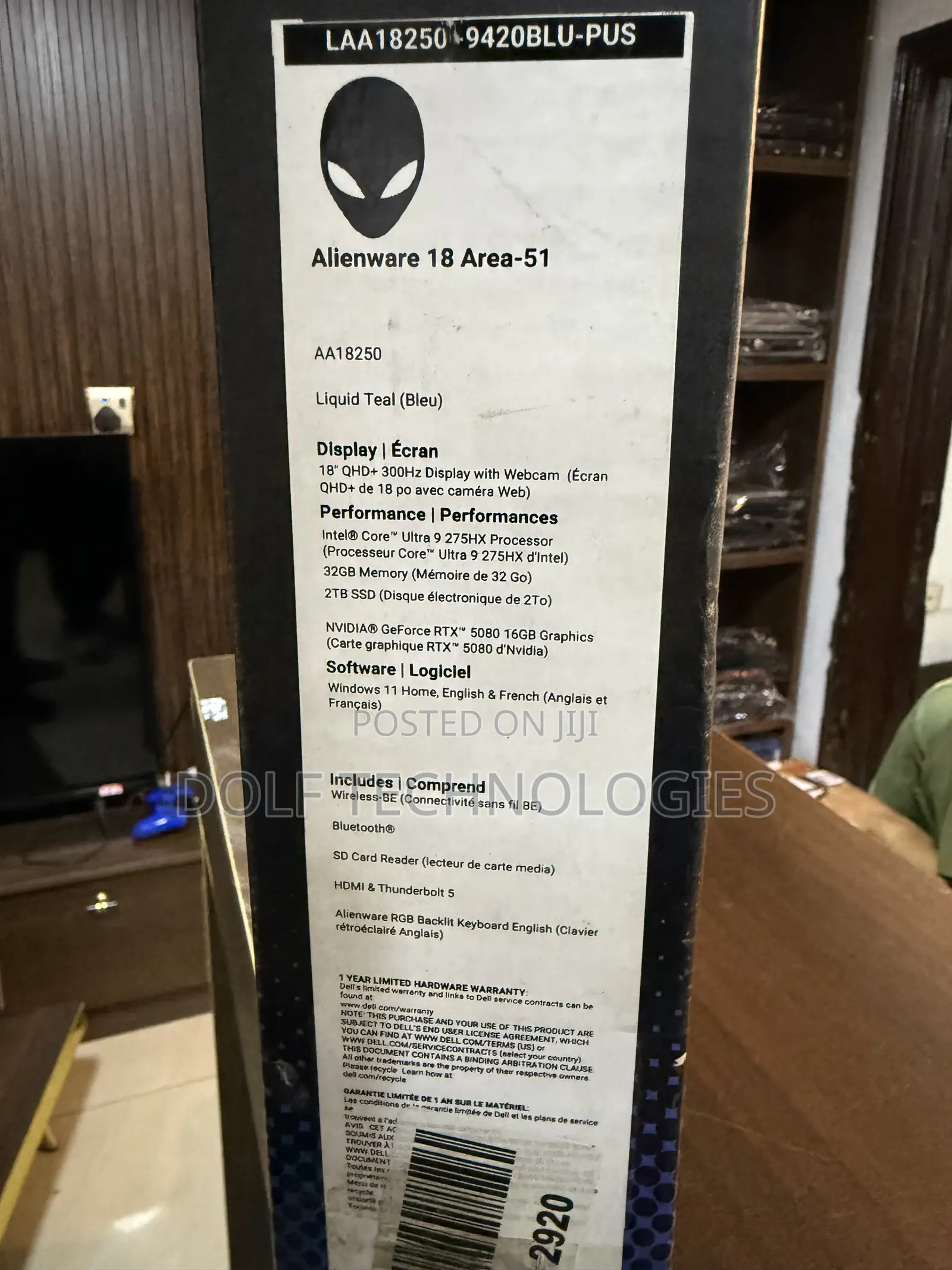 New Laptop Alienware X16 R2 16GB Intel Core Ultra 7 SSD 1T