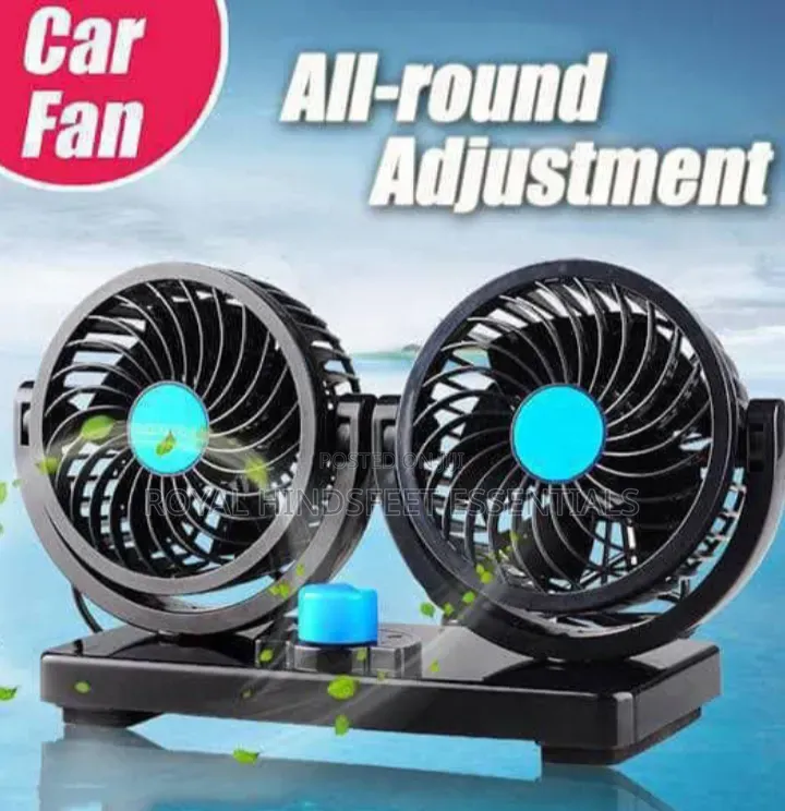 Usb Double-headed Vehicle Fan