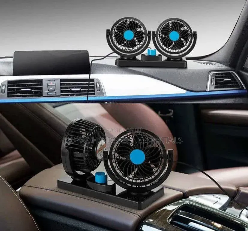 Usb Double-headed Vehicle Fan