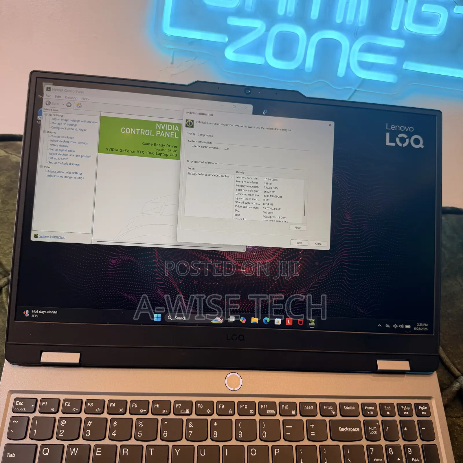 Laptop Lenovo LOQ 15ARP9 16GB AMD Ryzen 7 SSD 512GB