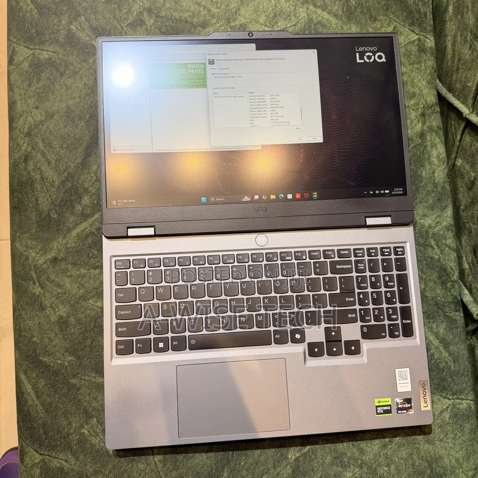 Laptop Lenovo LOQ 15ARP9 16GB AMD Ryzen 7 SSD 512GB