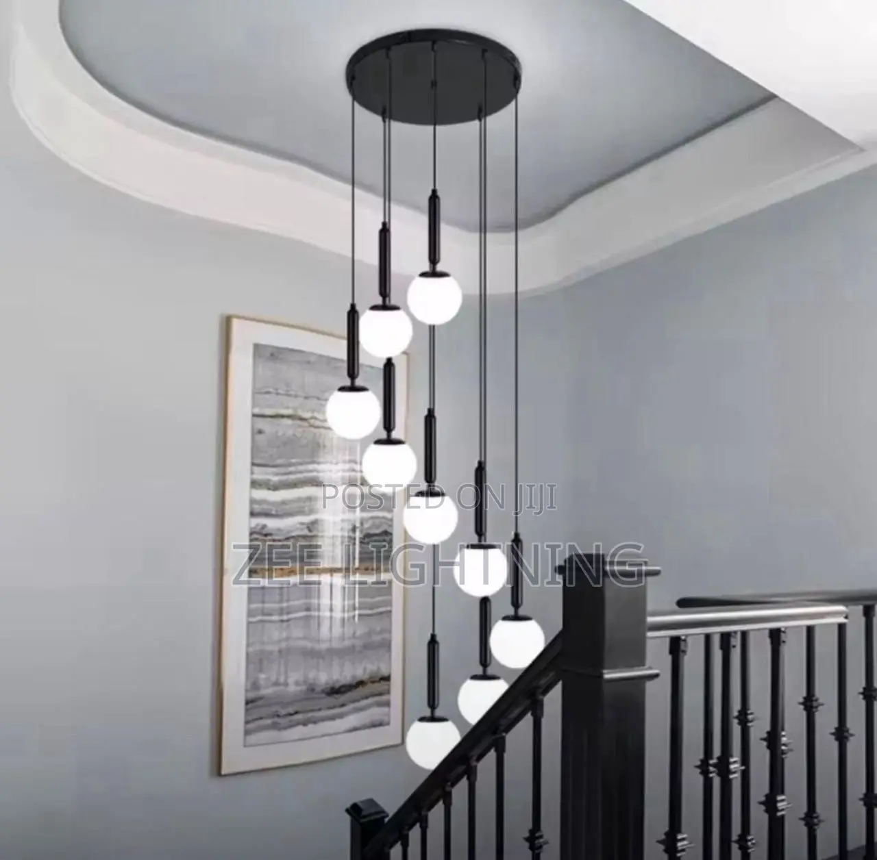 Staircase Drop Chandelier and High Roofs Parlor(By 15drops)