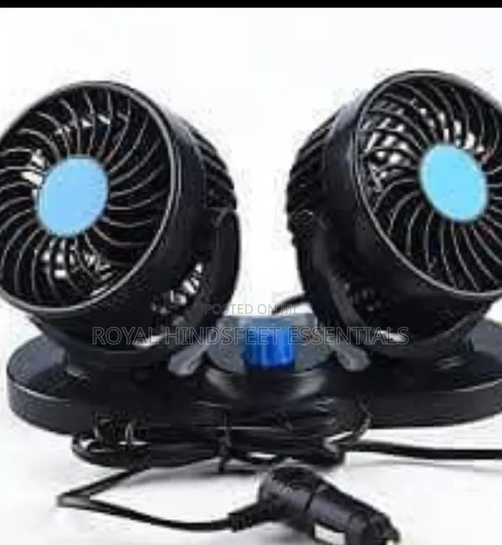 Usb Double-headed Vehicle Fan
