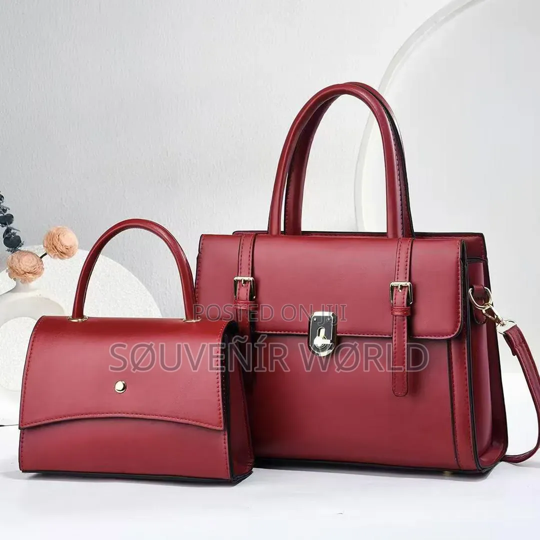 Fashion Bag Elegant 2-Piece Luxury Handbag Set – Wine Red