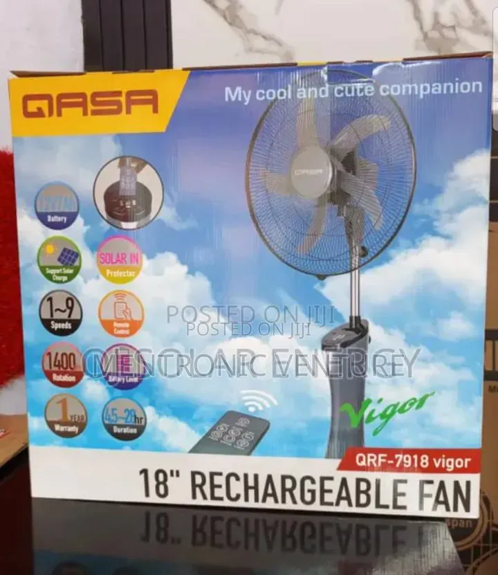 Qasa Rechargeable Fan 18"