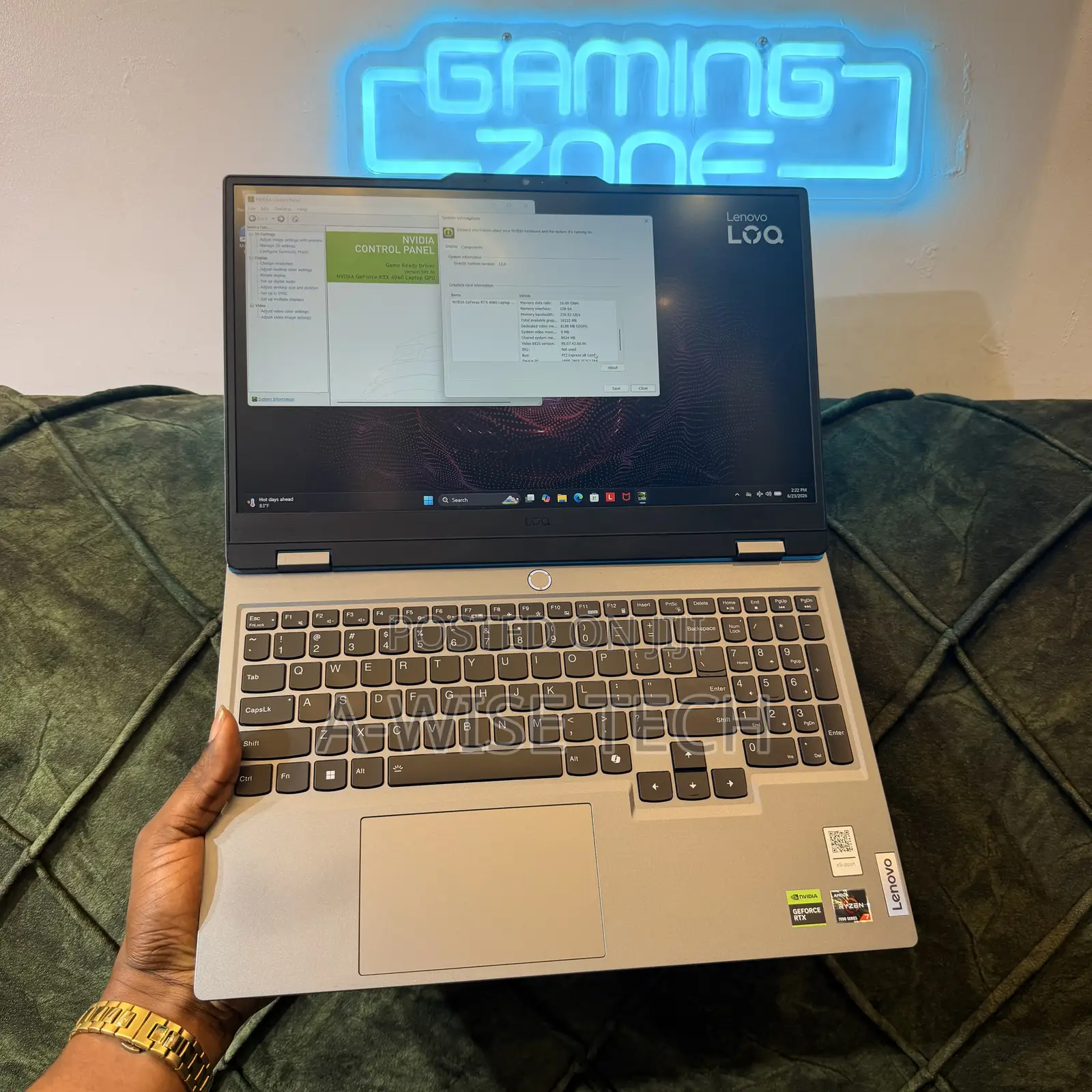 Laptop Lenovo LOQ 15ARP9 16GB AMD Ryzen 7 SSD 512GB