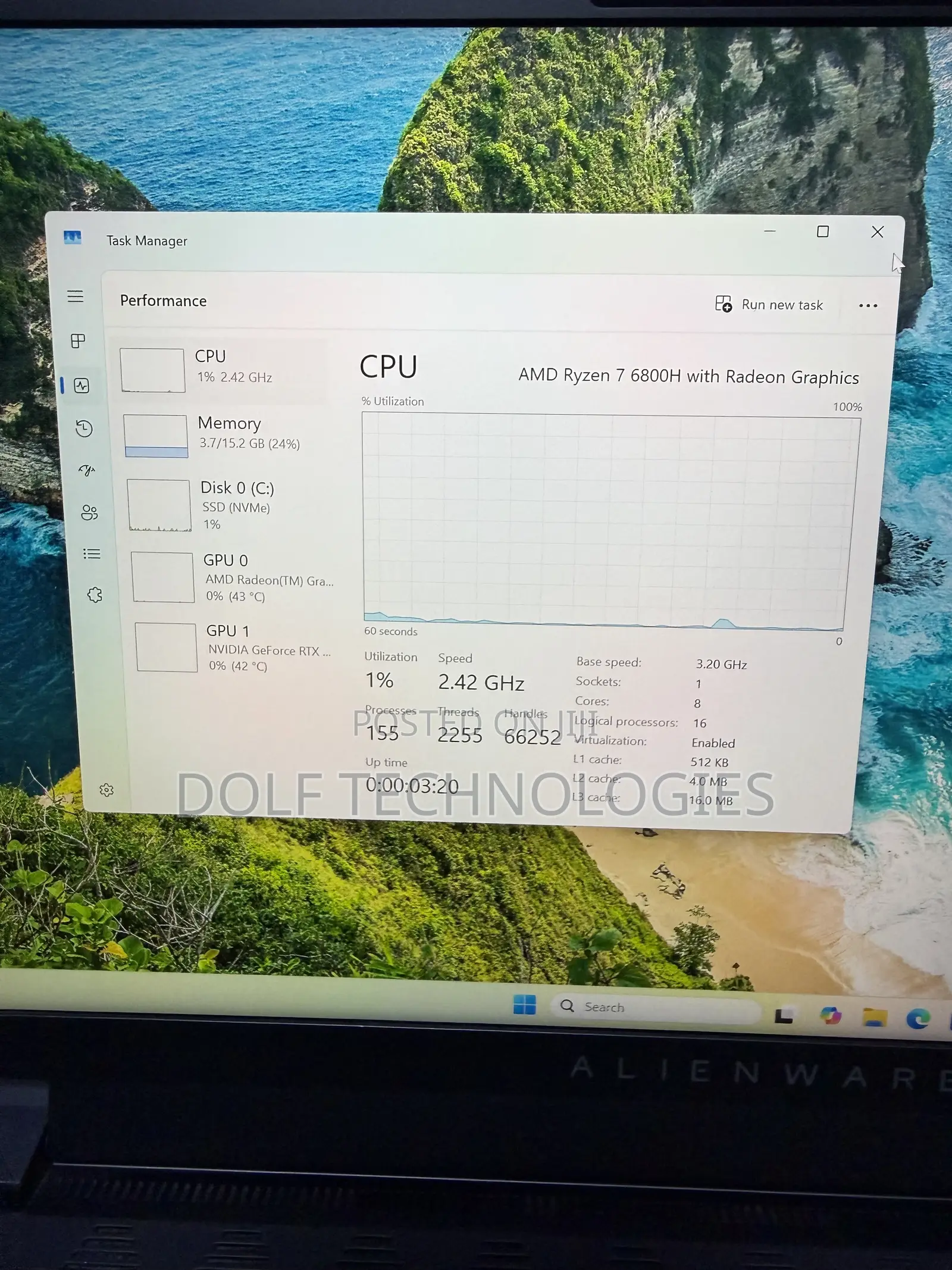 Laptop Alienware M15 R7 16GB AMD Ryzen 7 SSD 512GB