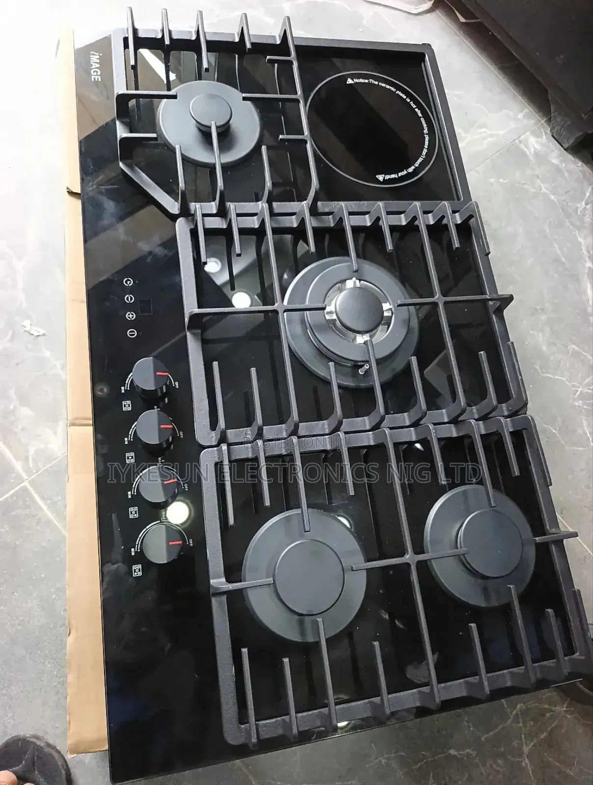 Original Image Inbuilt 4+1 Gas Digital Electric With Timer 5 Burners