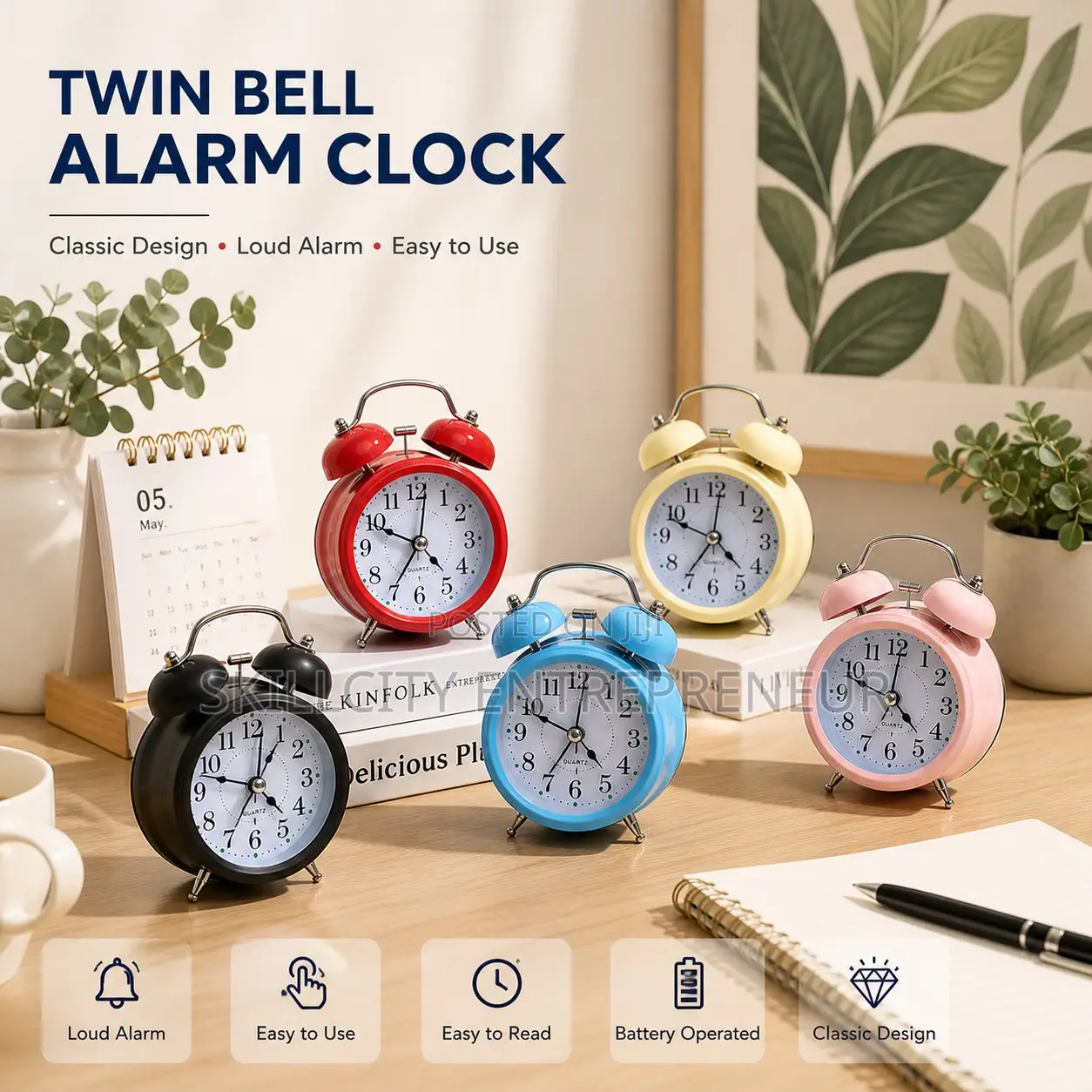 Twin Bell Alarm Clock