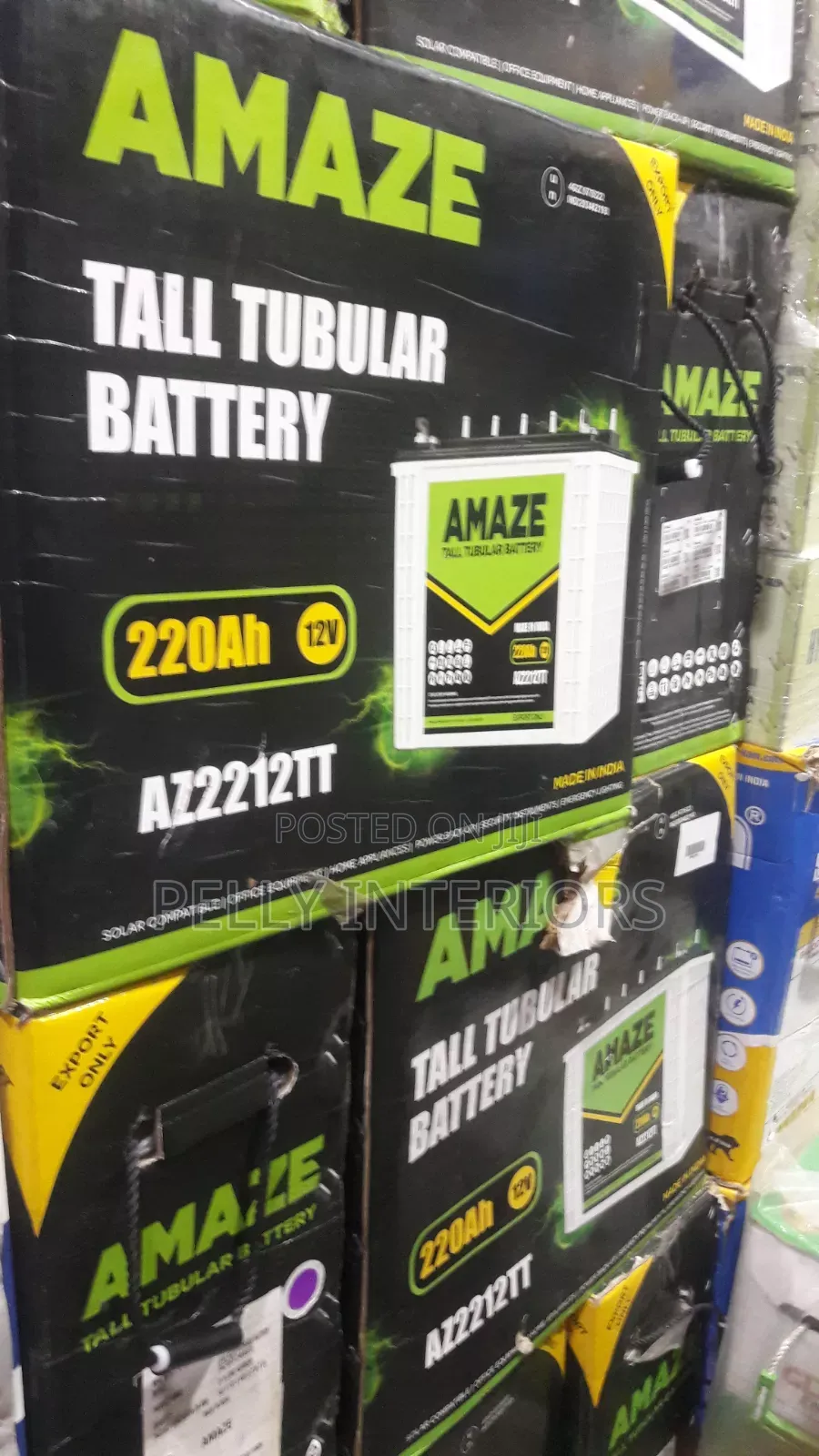 Amaze Tubular Battery 220arms 12v