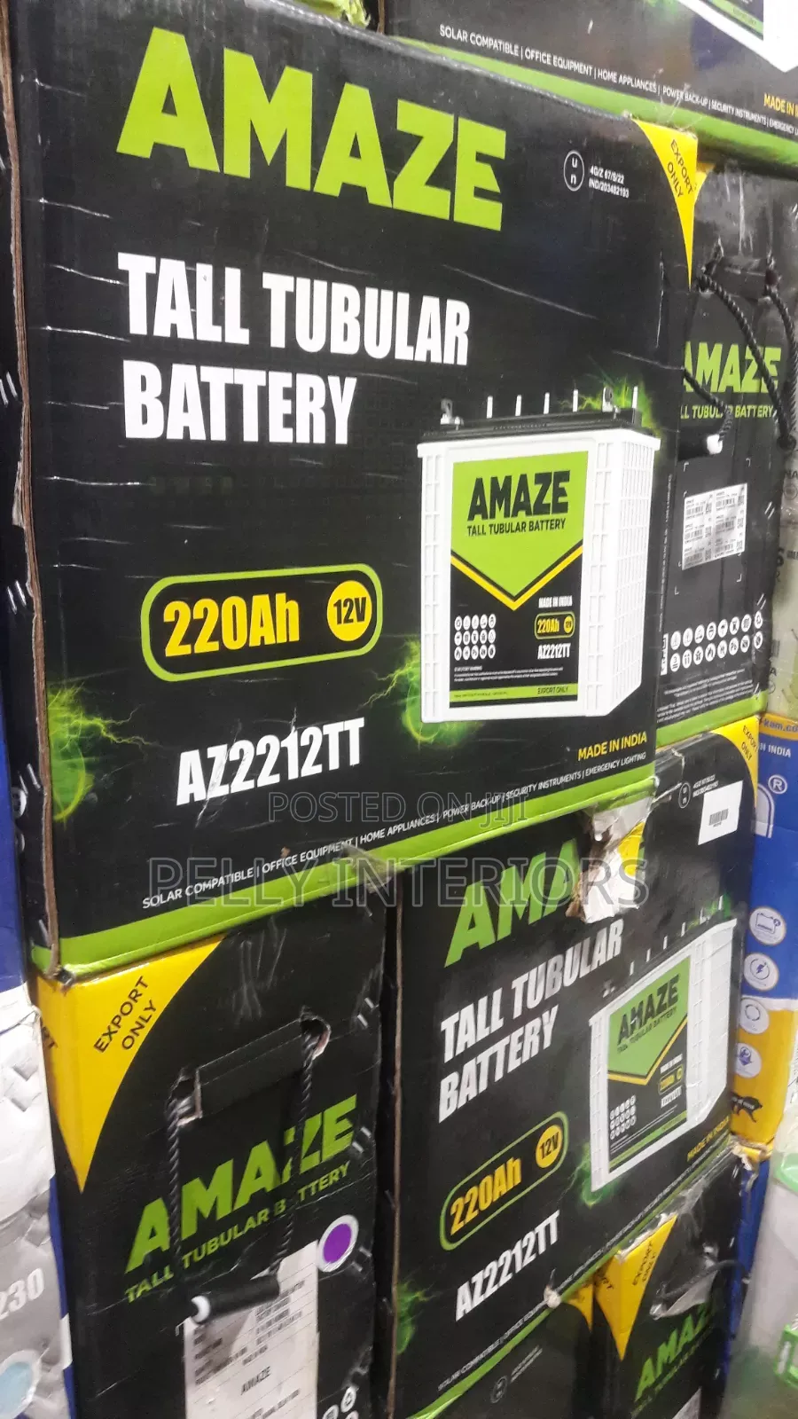 Amaze Tubular Battery 220arms 12v