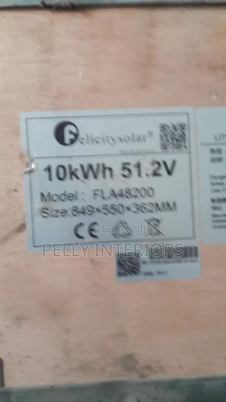 10kwh 48volts Felicity Ion Lithium Battery