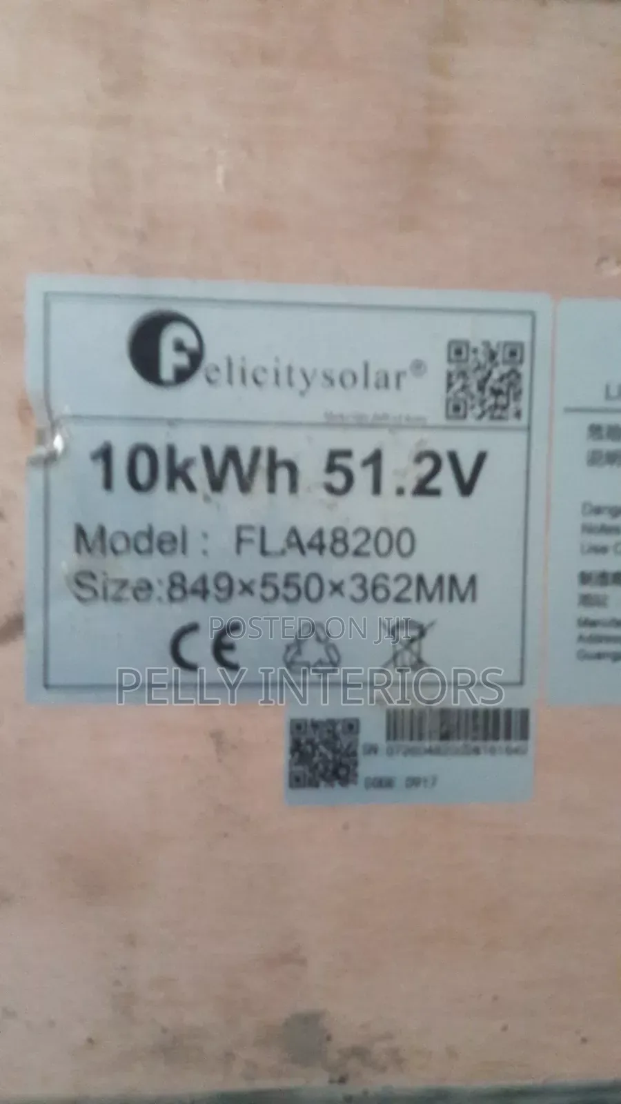 10kwh 48volts Felicity Ion Lithium Battery