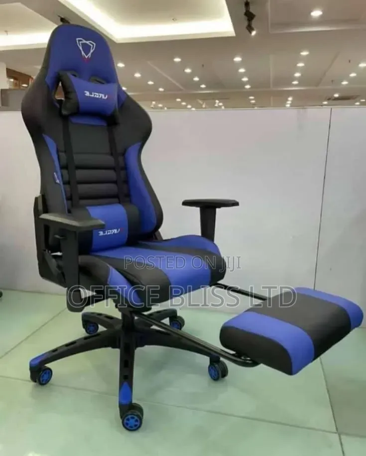 Furgle Carry Series Gaming Chair With Footrest ( Blue ×Black)
