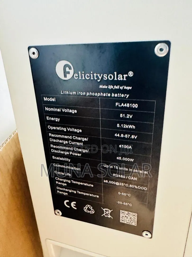 5kwh 51.2v Felicity Solar Lithium Battery