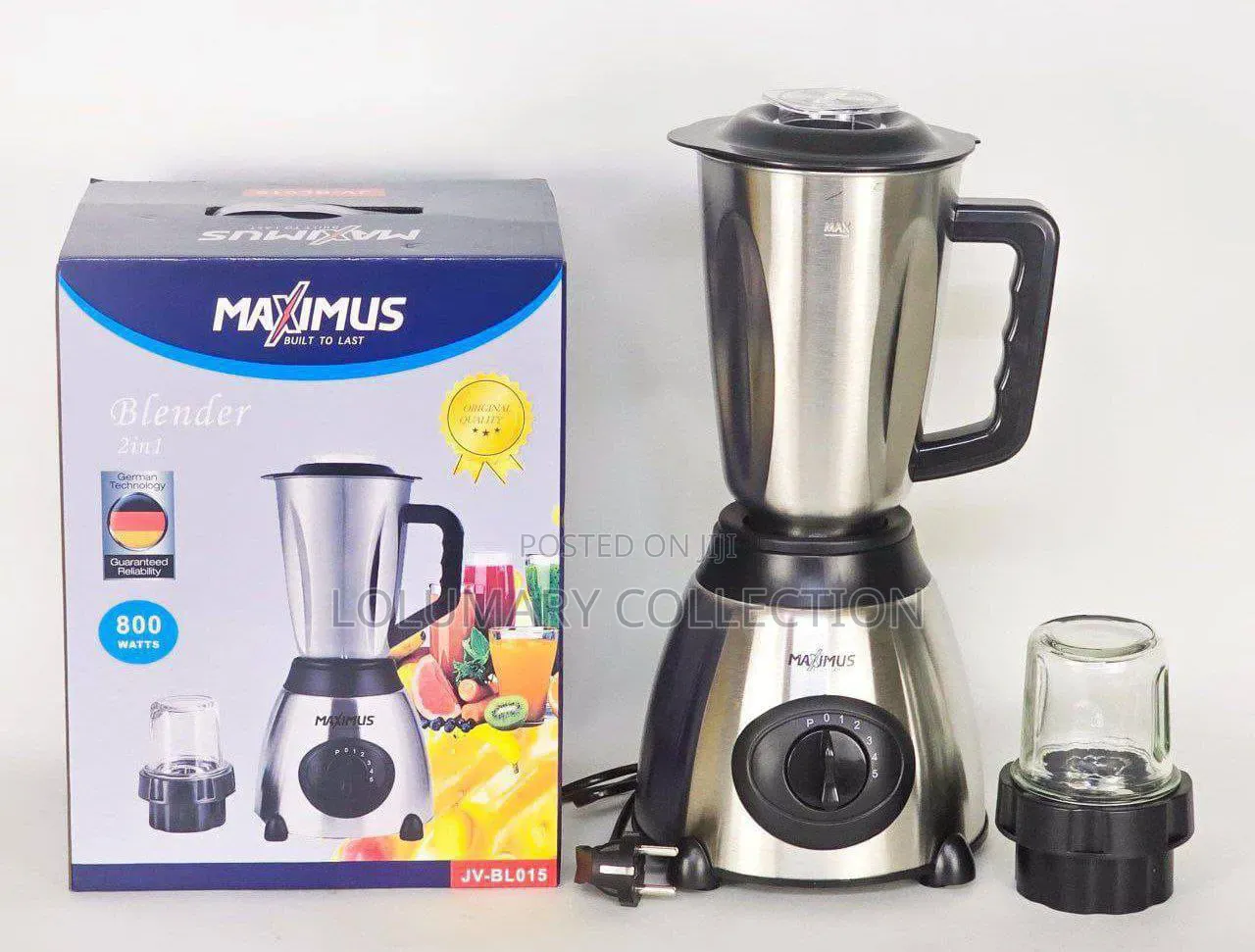 Maximus 2 in 1 Blender | Stainless Steel Juice Maker and Grinder