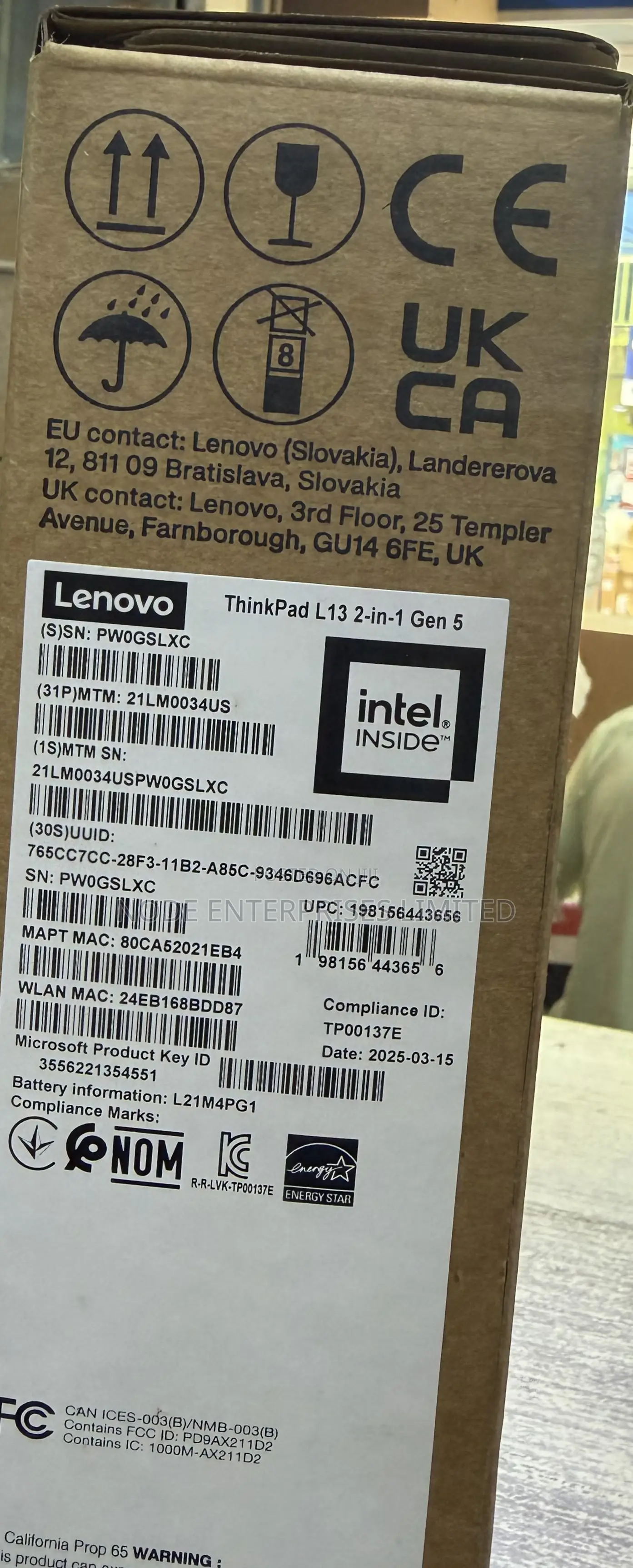 New Laptop Lenovo 16GB Intel Core Ultra 5 SSD 256GB