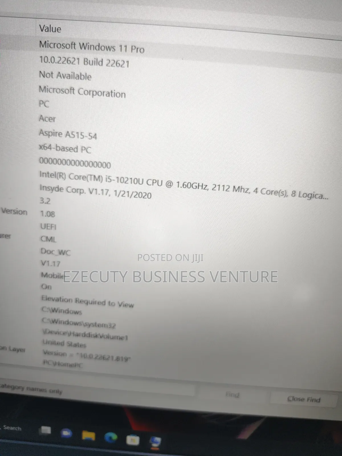 Laptop Acer Aspire A515-52G 8GB Intel Core i5 SSD 256GB