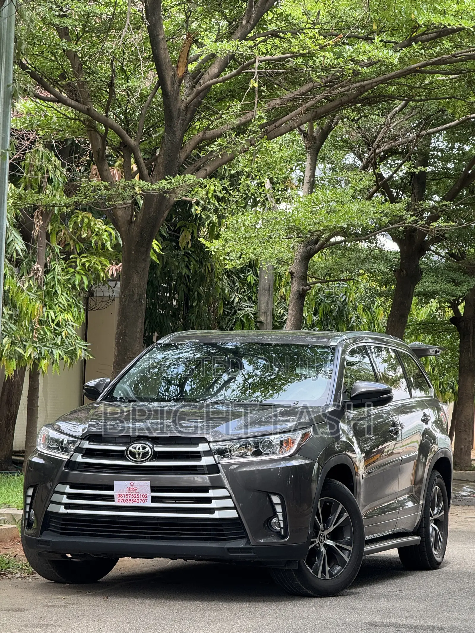 Toyota Highlander XLE 4x4 V6 (3.5L 6cyl 8A) 2017 Gray