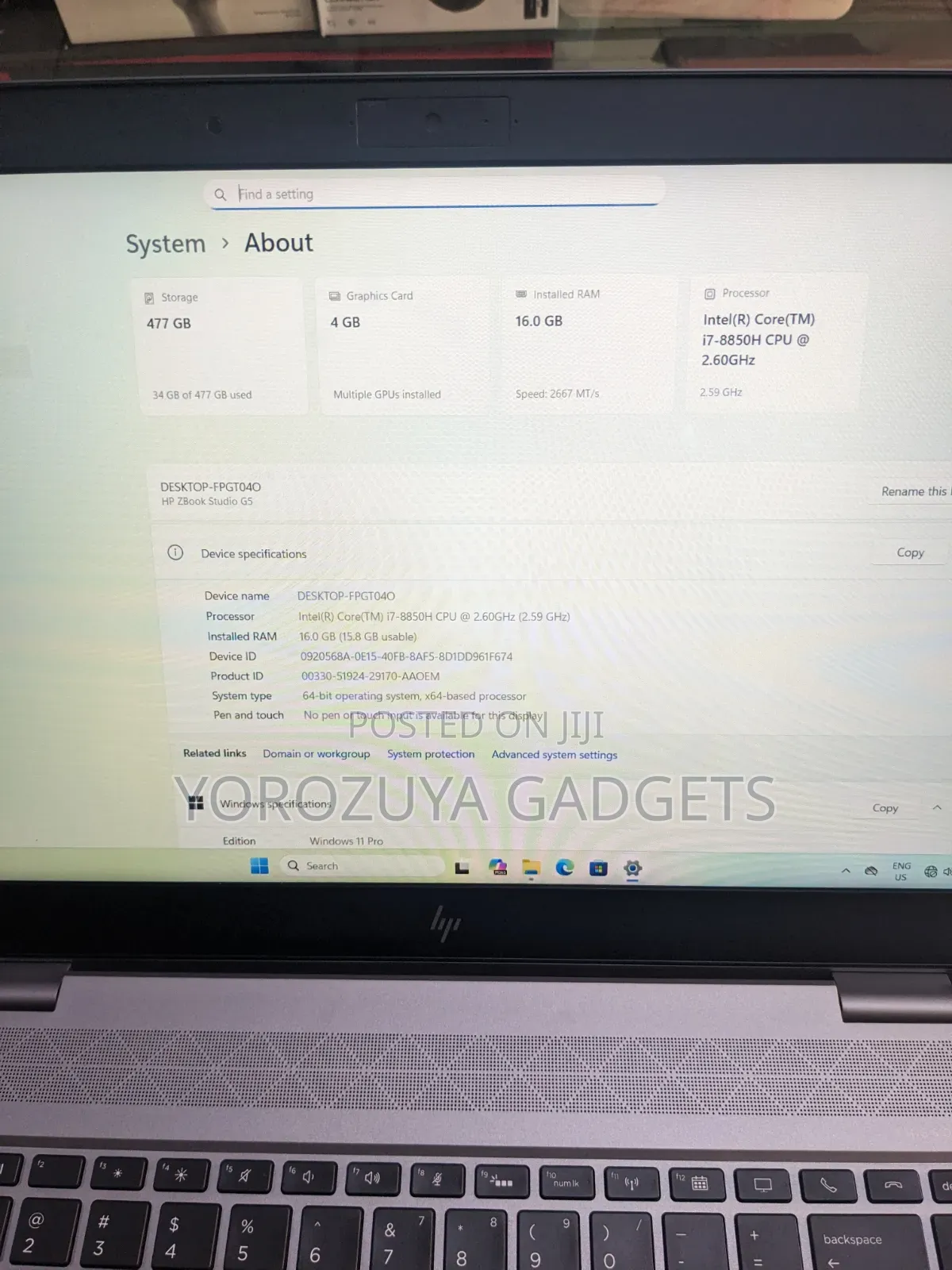 Laptop HP ZBook Studio G5 16GB Nvidia SSD 500GB