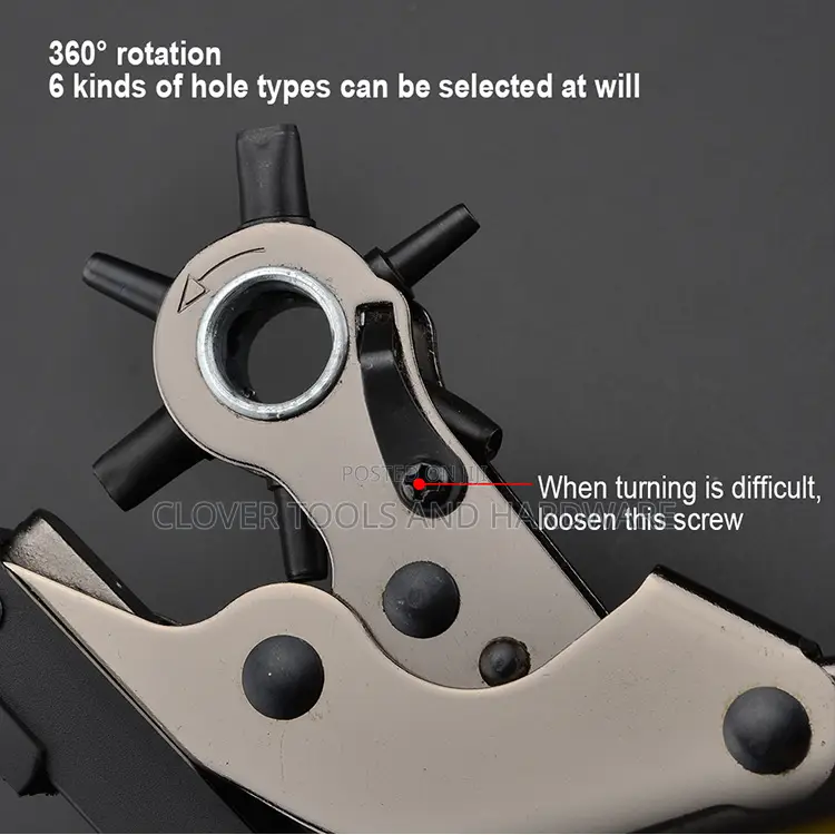 Harden Original Pro Rotary Revolving Leather Hole Punch 560715