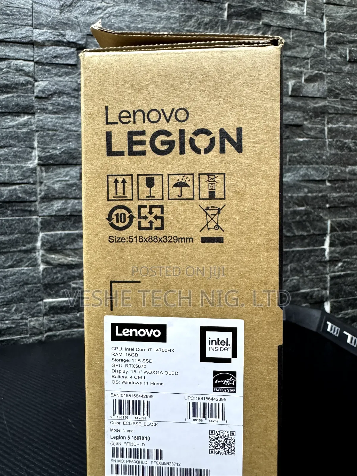 New Laptop Lenovo Legion 5 16GB Intel Core i7 SSD 1T