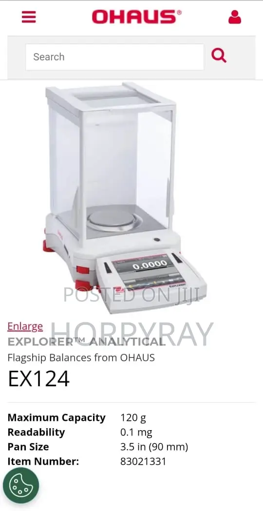 Ohaus Ex124 Explorer Analytical Balance