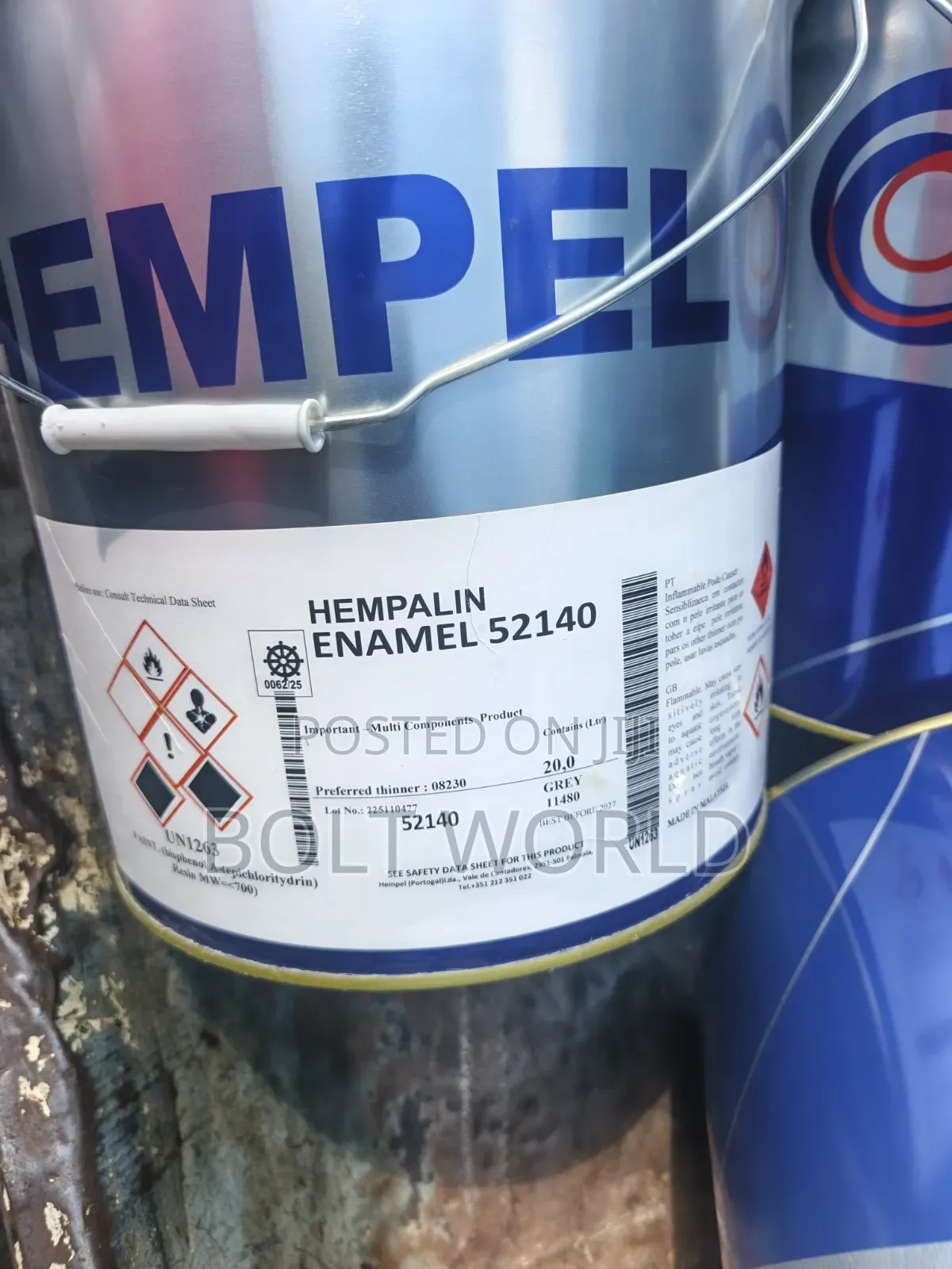 Hempalin Enamel 52140(Grey) /Hempel Marine Paint