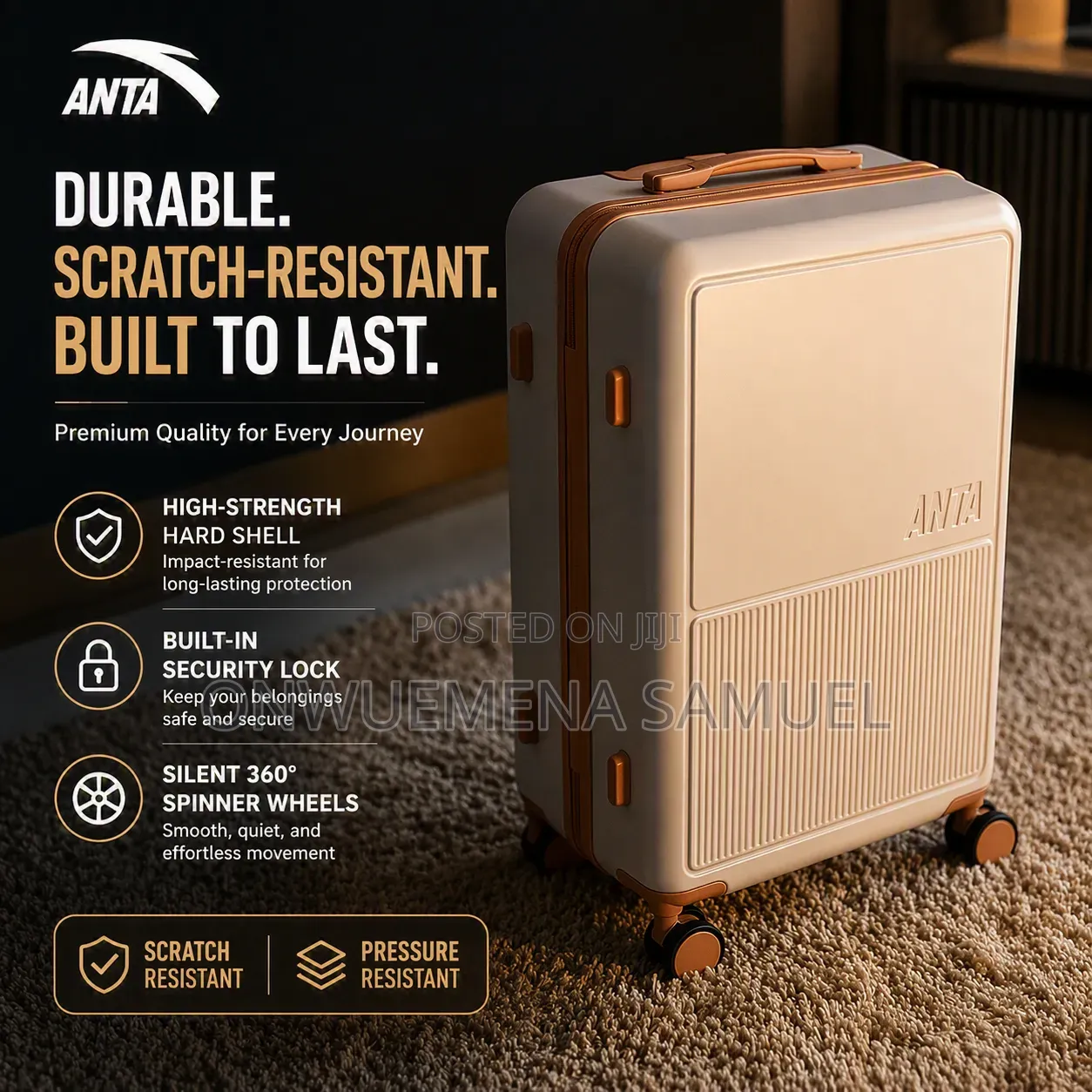 24" Luxury Luggage Travel Bag