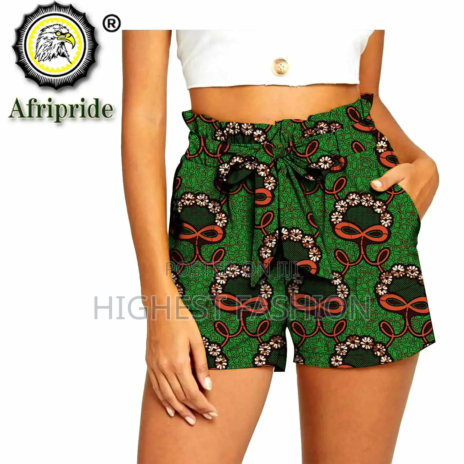 High Waist Print Short