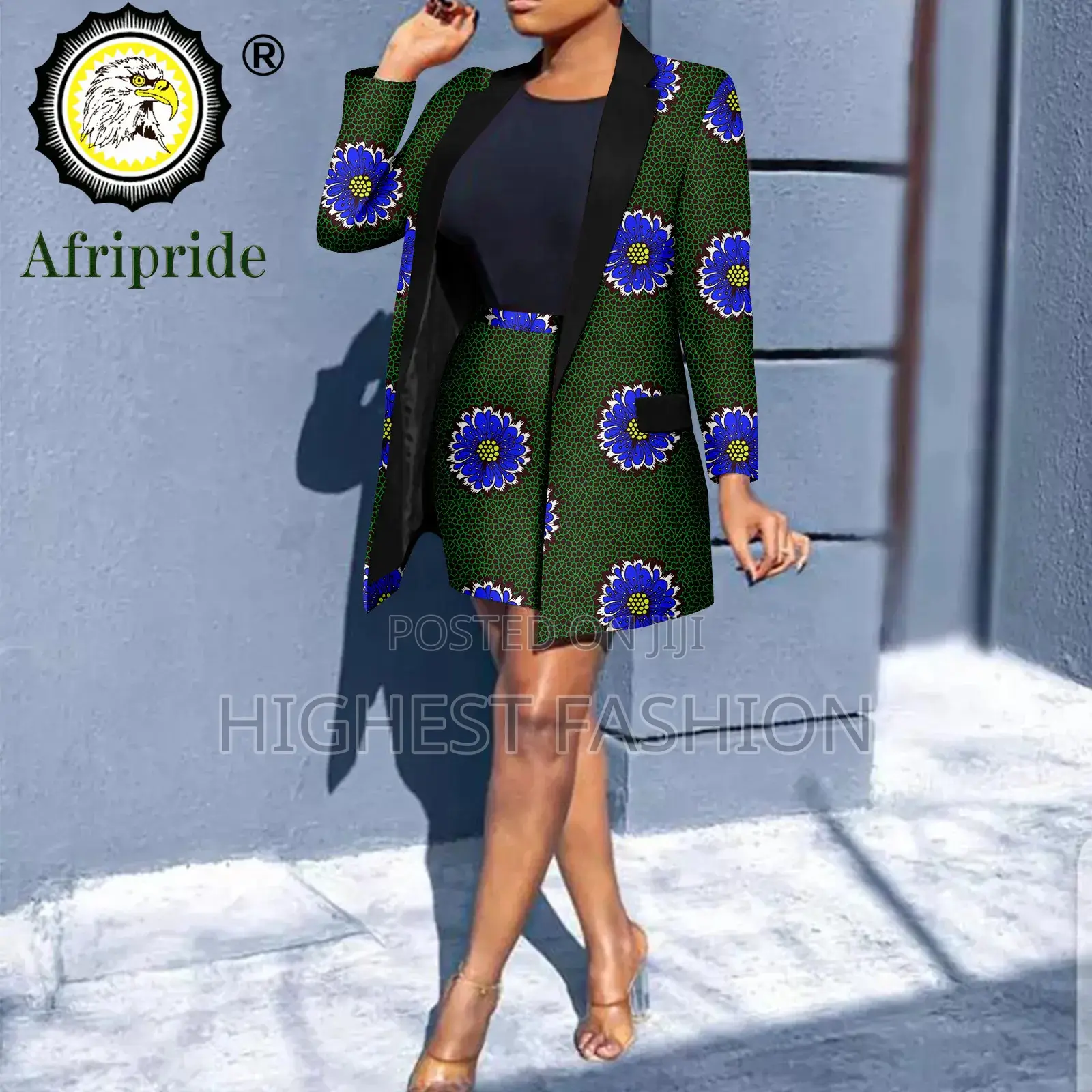 Blazer and Skirt Ankara Outfit
