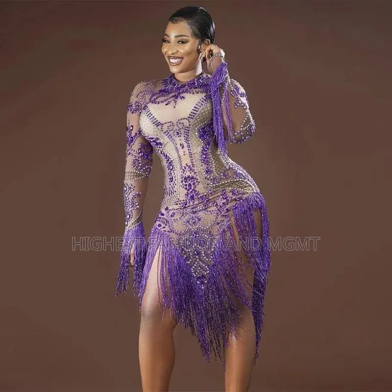 Long Sleeve High Waist Asymmetrical Dress