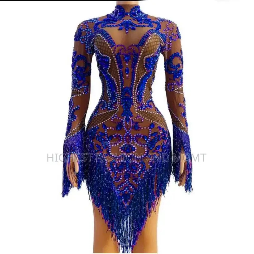 Long Sleeve High Waist Asymmetrical Dress