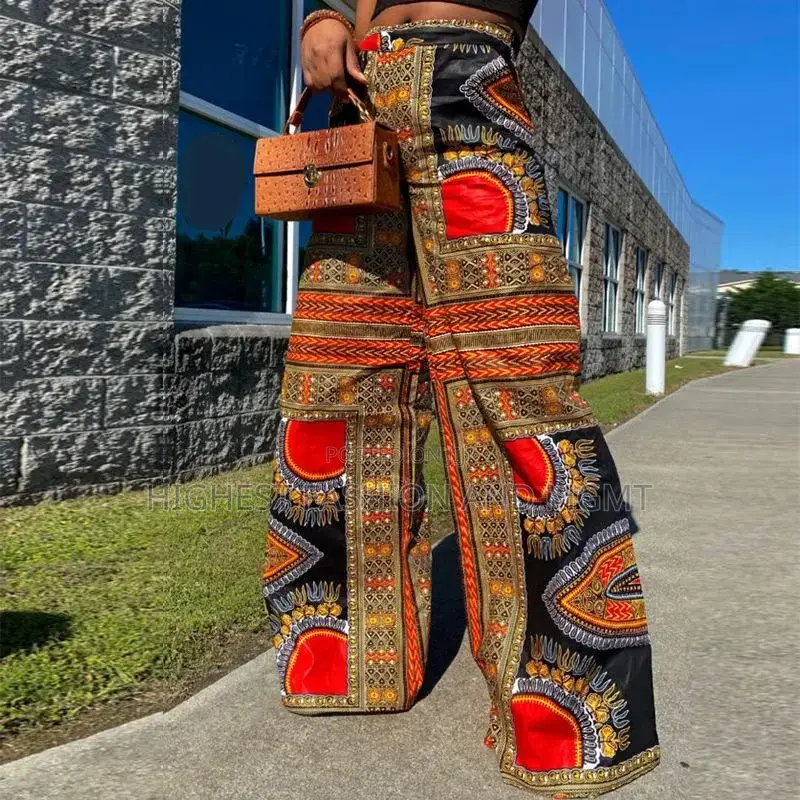 Loose High Waist Print Pant