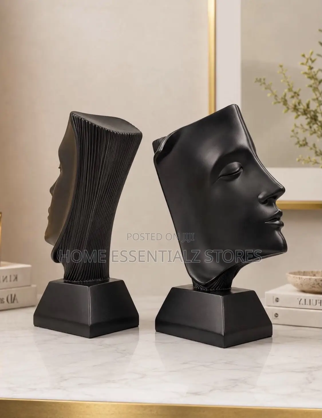 Scholar Abstract Face Sculpture - Modern Decorative Bust Statue